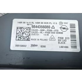 9844356080 фара передняя Opel Mokka B 2022