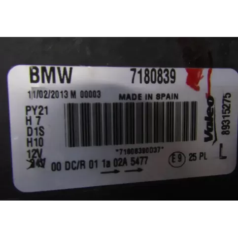 7180839 фара передня BMW 1 E81 E87 2008