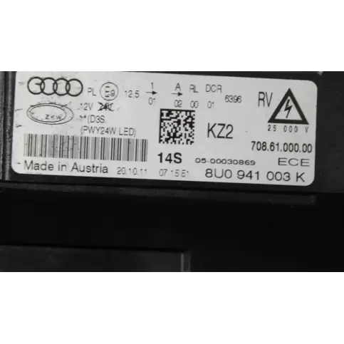 7086100000 фара передняя Audi Q3 8U 2011