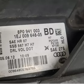 9648057637 фара передня Audi A3 S3 A3 Sportback 8P 2009