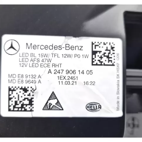 A2479061405 фара передня Mercedes-Benz B W247 2018