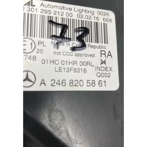 2468205861 фара передняя Mercedes-Benz B W246 W242 2015