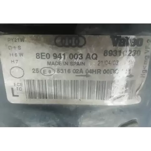 8E0941003AQ фара передняя Audi A4 S4 B6 8E 8H 2000