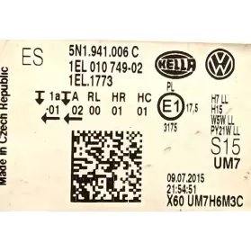 1EL01074902 фара передня Volkswagen Tiguan 2016