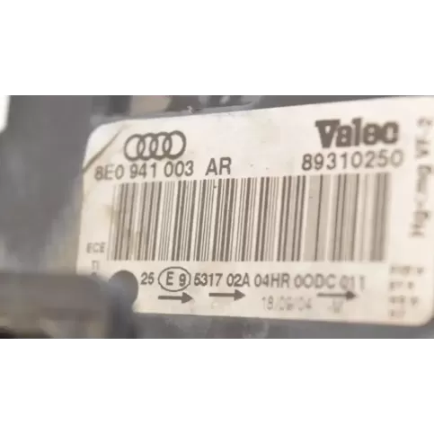 89310250 фара передняя Audi A4 S4 B6 8E 8H 2004