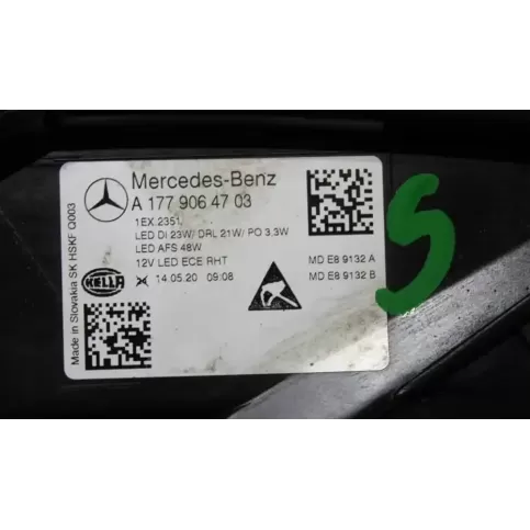 MD389132A фара передня Mercedes-Benz A W177 2018