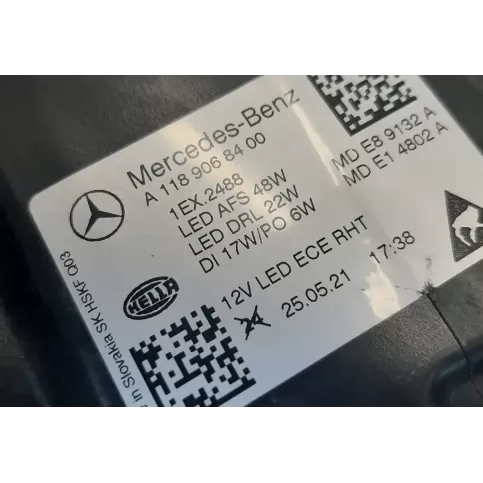 1189068400 фара передня Mercedes-Benz CLA C118 X118 1900