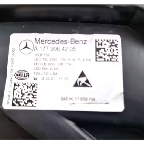 A1779064205 фара передня Mercedes-Benz A W177 2018