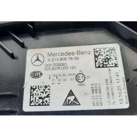 2139067609 фара передня Mercedes-Benz E W213 1900