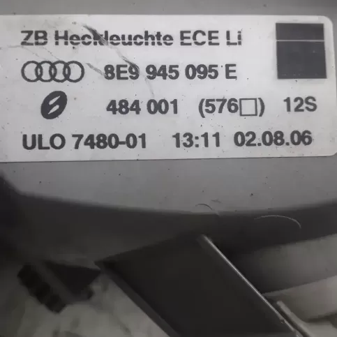 8E945095E фара задняя Audi A4 S4 B7 8E 8H 2006